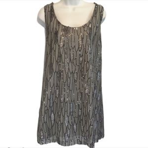 5/48 Roselynn Silver Sequin Dress NWT